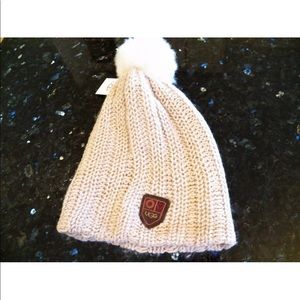 New UGG Cardy Stucco Warm Knit Pom Pom Beanie